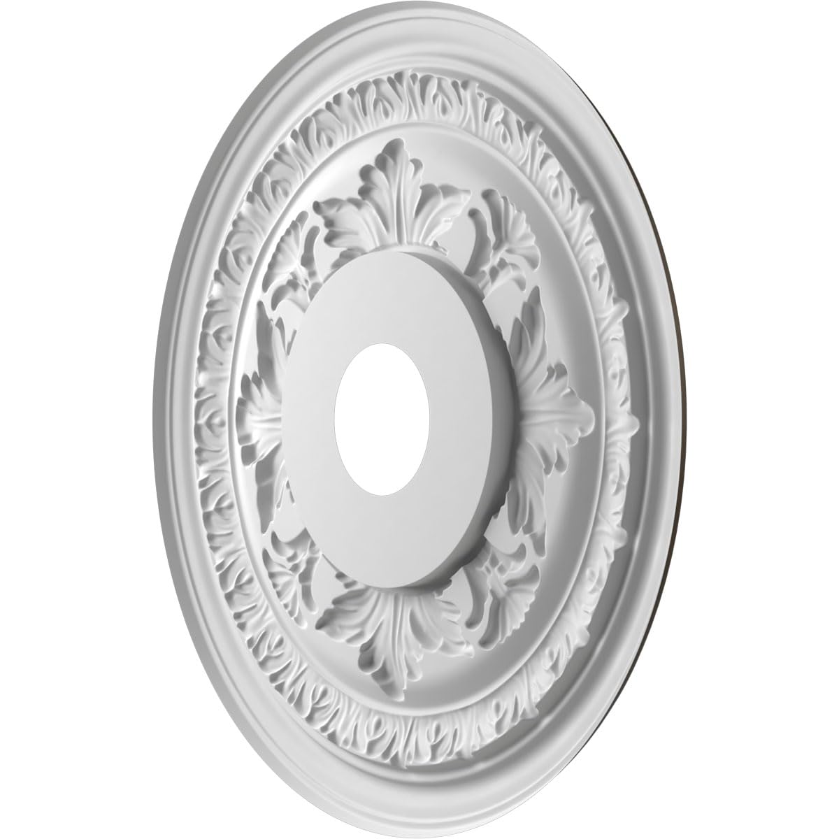 19Od X 3 1/2Id X 1P Baltimore Thermoformed Pvc Ceiling Medallion (Fits Canopies Up To 7 3/4), Metallic Dark Bronze