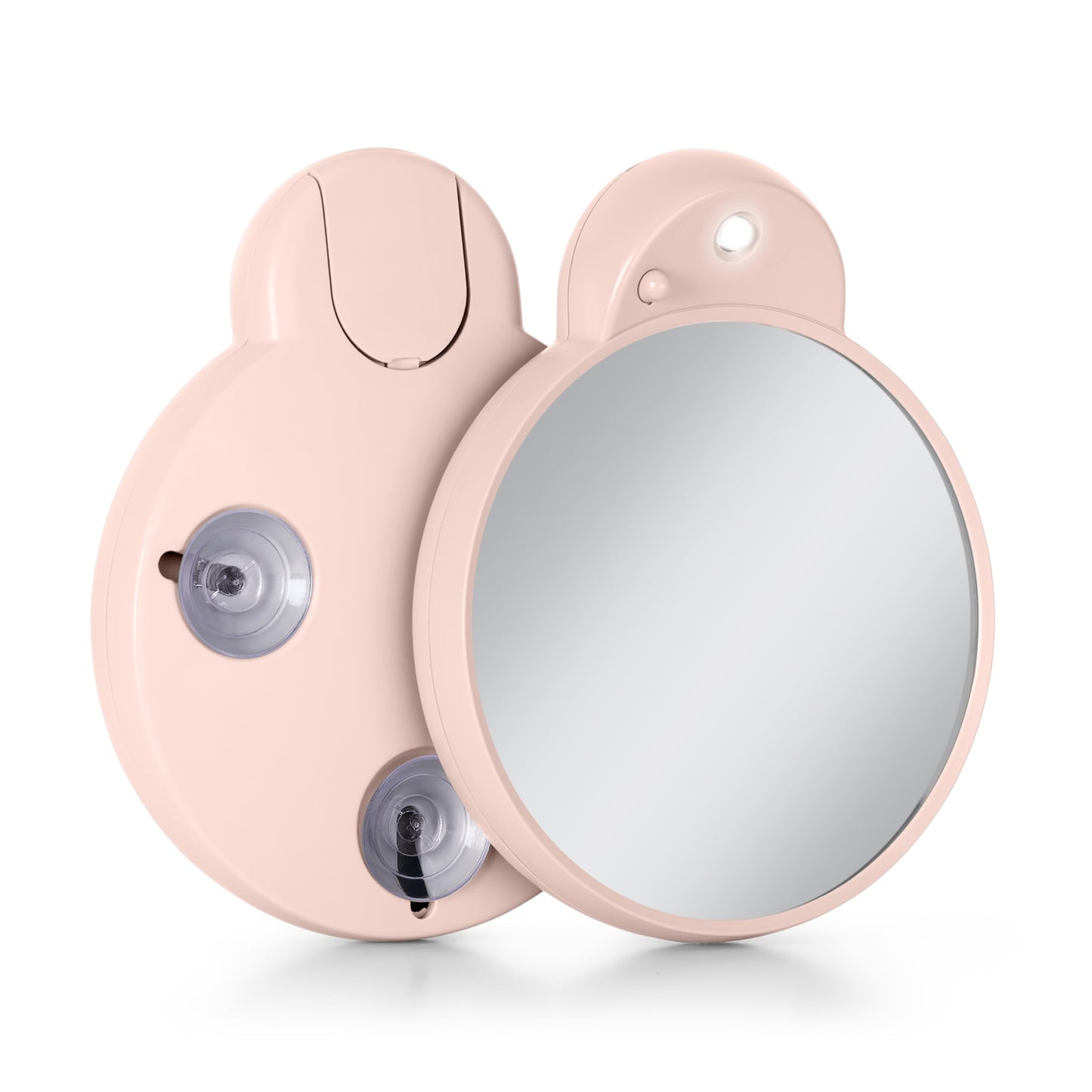 Zadro Magnification Lighted Compact Mirror with LED Light & Retractable Suction Cups - Travel Makeup Mirror, Cool White 6400K Li