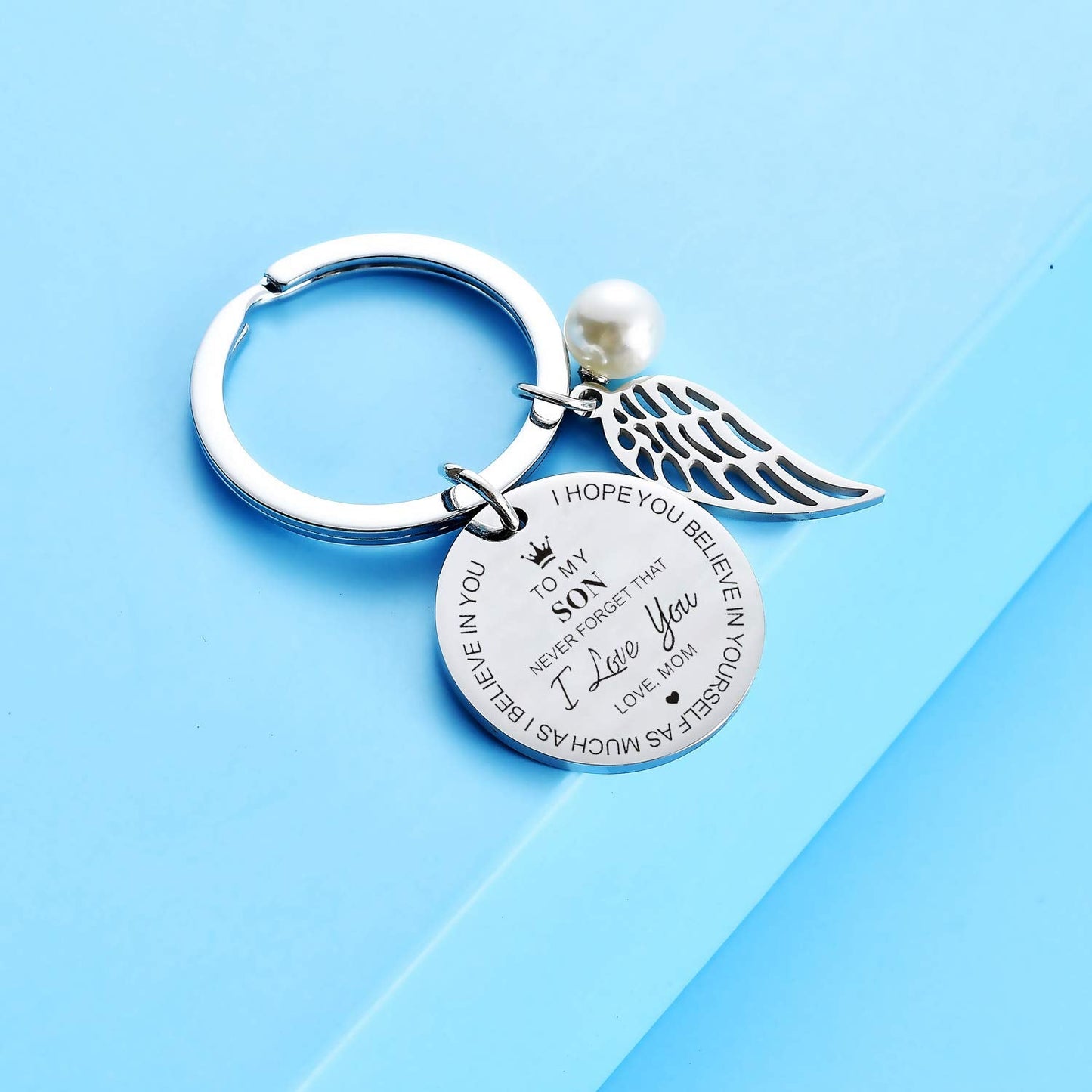 to My Son Keychain from Dad Mom Inspirational Gift Never Forget That I Love You Forever Birthday Gift Graduation Gifts (To my so