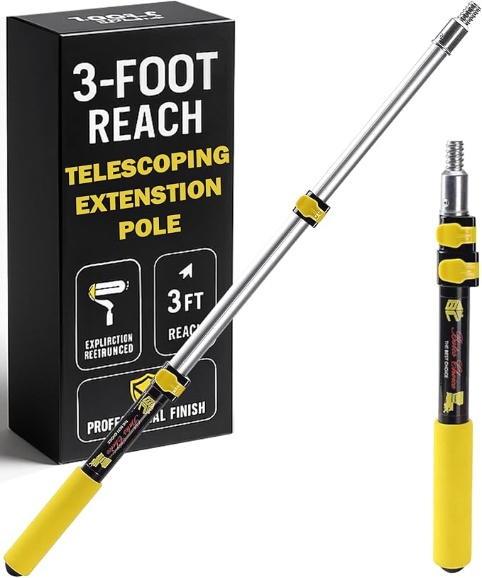 Bates- Extension Pole, 3 Ft Pole, Telescoping Pole, Paint Pole, Extendable Pole, Paint Roller Extension Pole, Painters Pol...