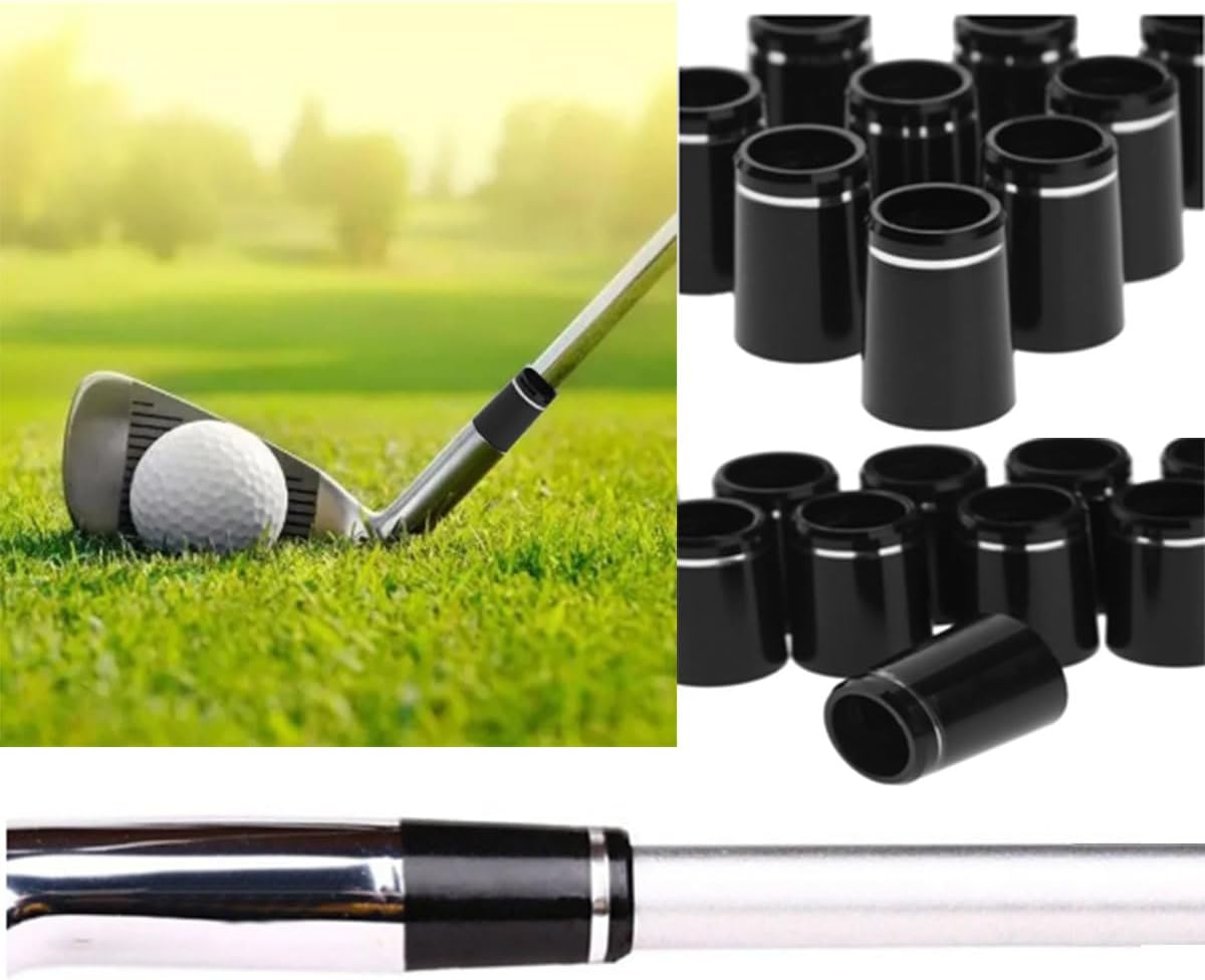 yukata Black Golf Club Ferrules 0.350inch Ring Tapered Ferrules Golf Club Parts for Most Brands of Irons and Carbon Clubs 10PCS
