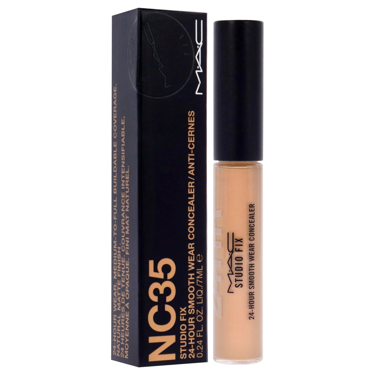 MAC Studio Fix 24 Hour Smooth Wear Concealer - NC35 by MAC for Women - 0.24 oz Concealer