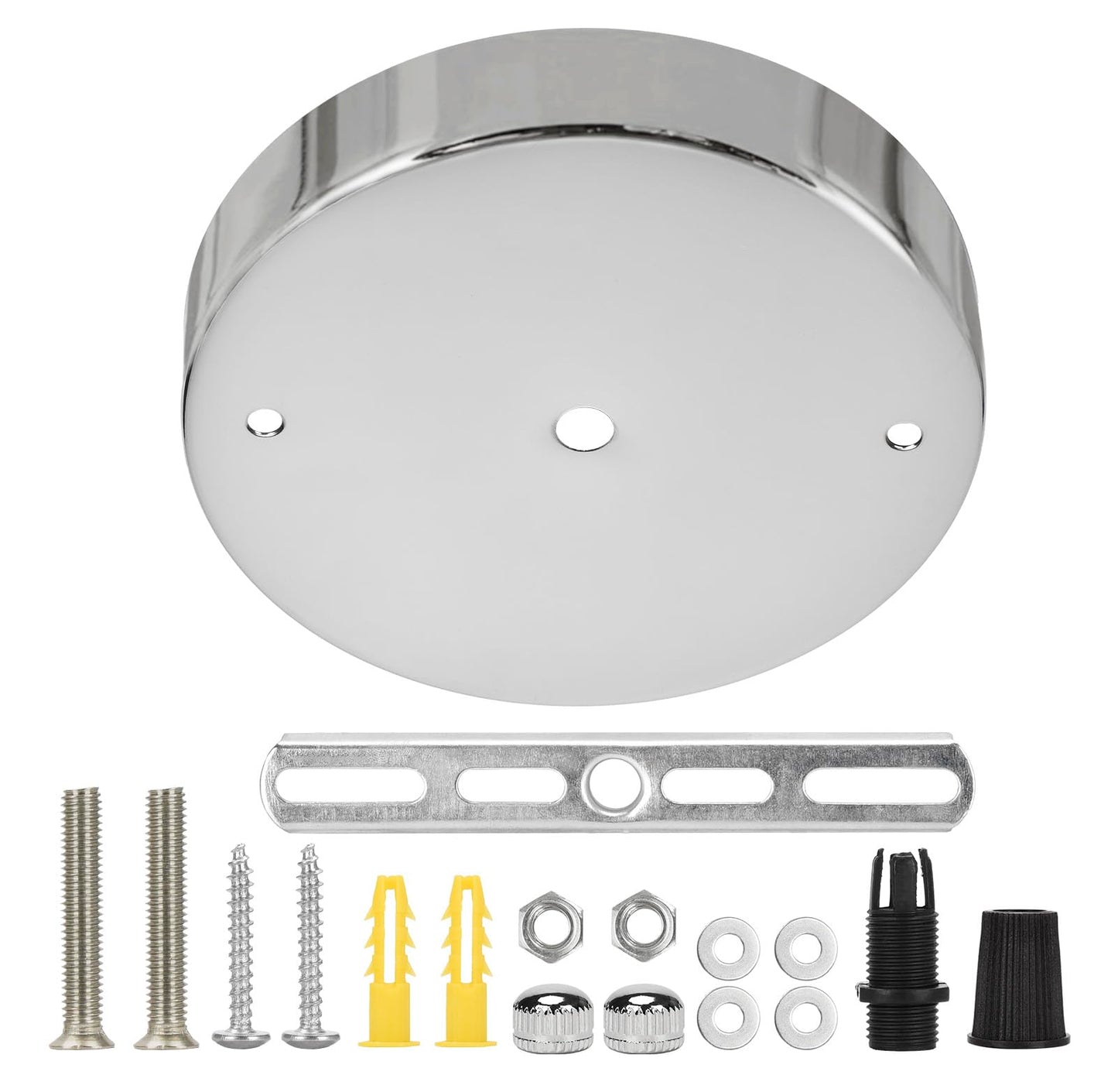 Sangle Sopffy Pendant Light Canopy Kit  5.8 Inches Ceiling Lighting Canopy Kit With All Mounting Hardware Modern Chandelier Ceiling Plate Cover For Pendant Lighting Fixtures (Silver  5.8 Inch)