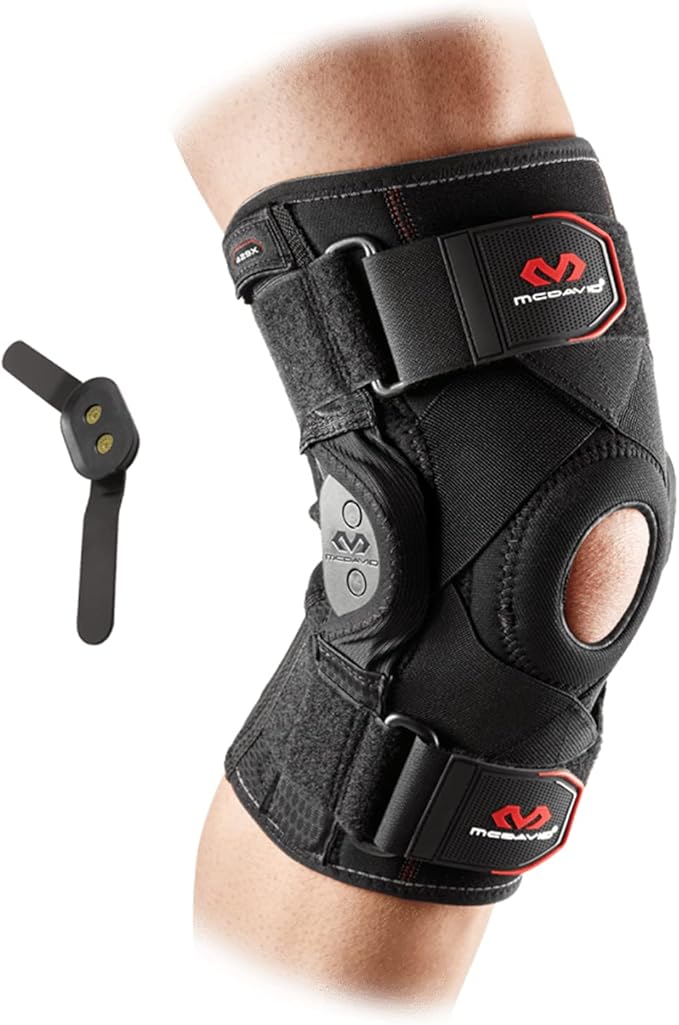 McDavid Hinged Knee Brace for Men and Women, Knee Brace with Side Stabilizers, Knee Compression Sleeves and Stability Stra...