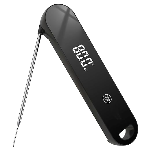 0.5 Second Instant Read Food Thermometer Professional Ultra Fast Meat Thermometer Digital Kitchen Thermometer for Cooking, Grill Thermometer, Waterproof IP67 BBQ Thermometer