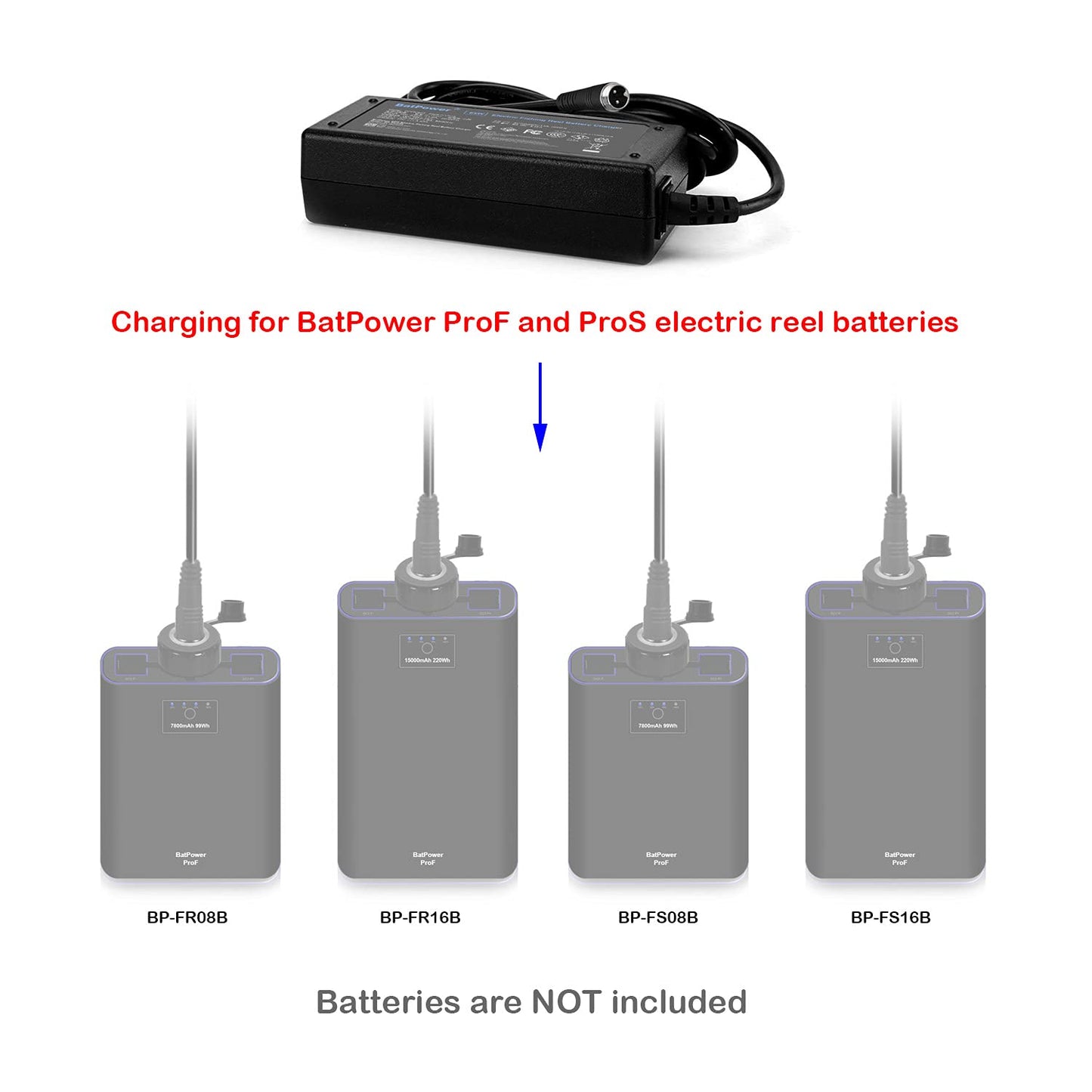 Batpower 65W Prof Electric Fishing Reel Battery Charger Power Supply Compatible For Daiwa Bm2300 Lb3100 Bm2600 Bm2900 Bm3200 Bm3