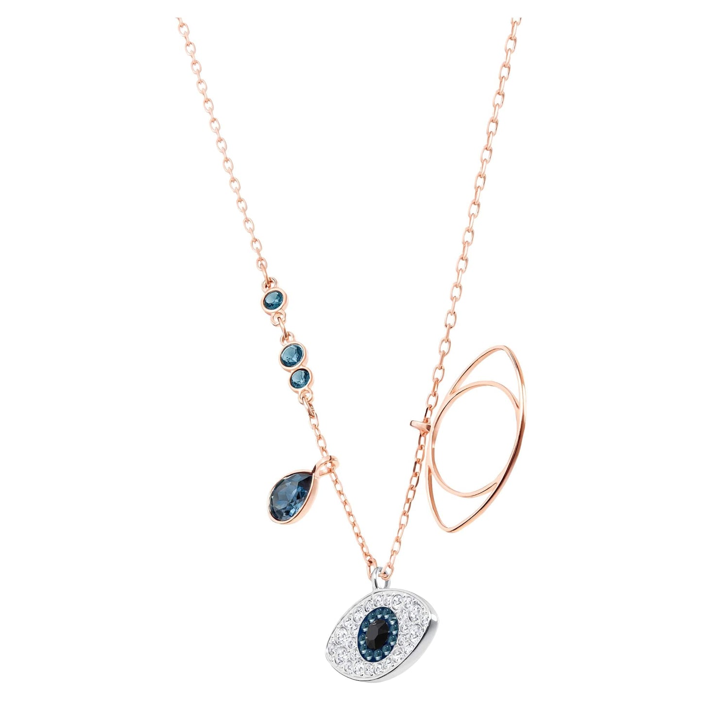 Swarovski Women's Symbolica Evil Eye Pendant Necklace, Blue, Mixed Metal Finish