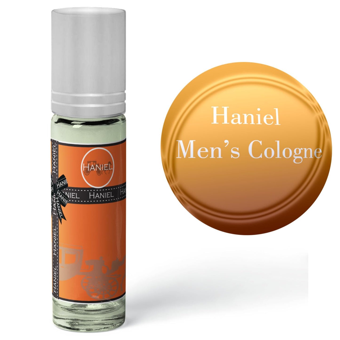 Haniel Men's Cologne: Spicy Wooded Elegance - Long-Lasting, Portable, and Charismatic - Orange, Grapefruit, Pepper, Geranium, Pa