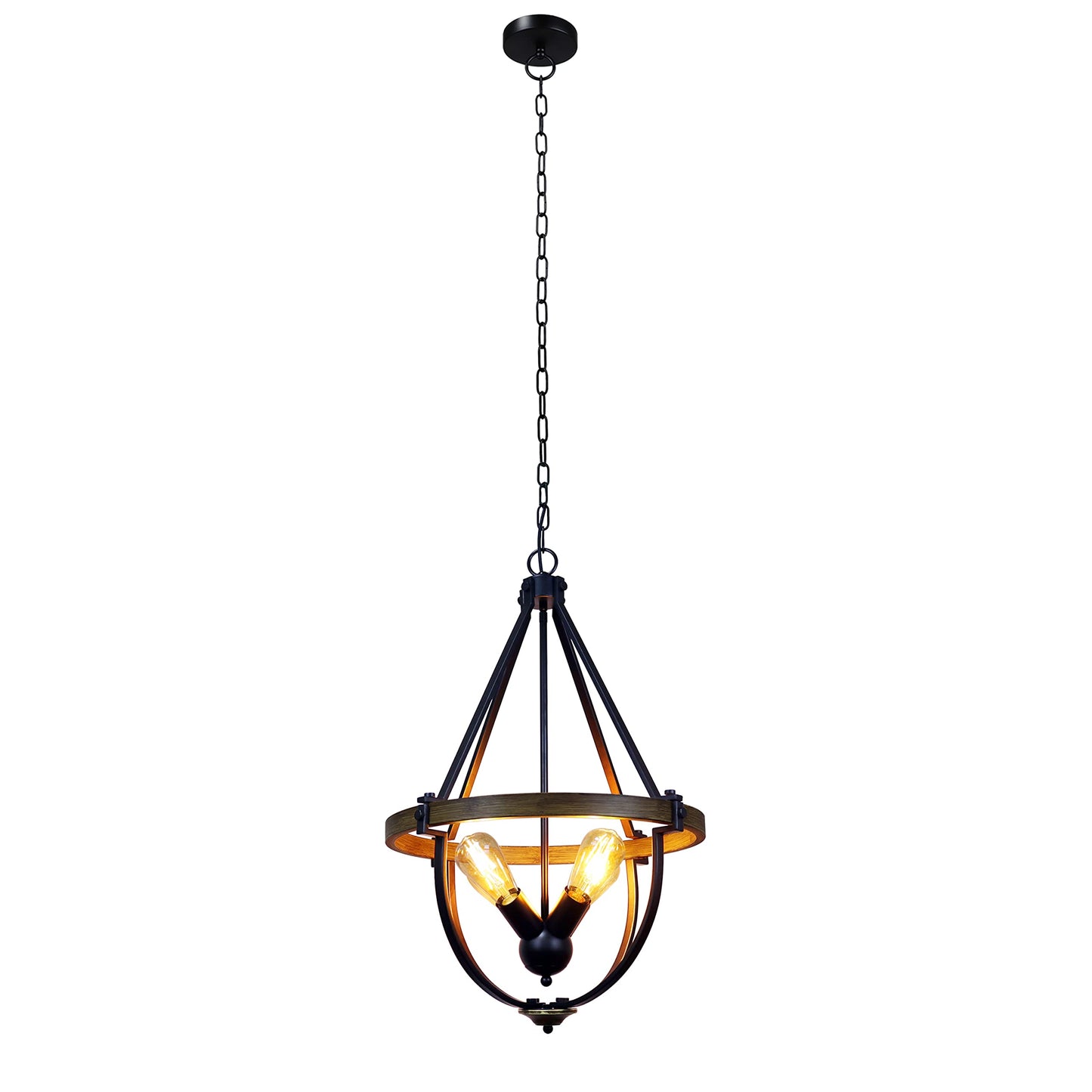 Chloe Lighting Farmhouse Two-Toned Pendant Light 4 Bulbs 20in Wide Metal Model CH6H808TT20-UP4