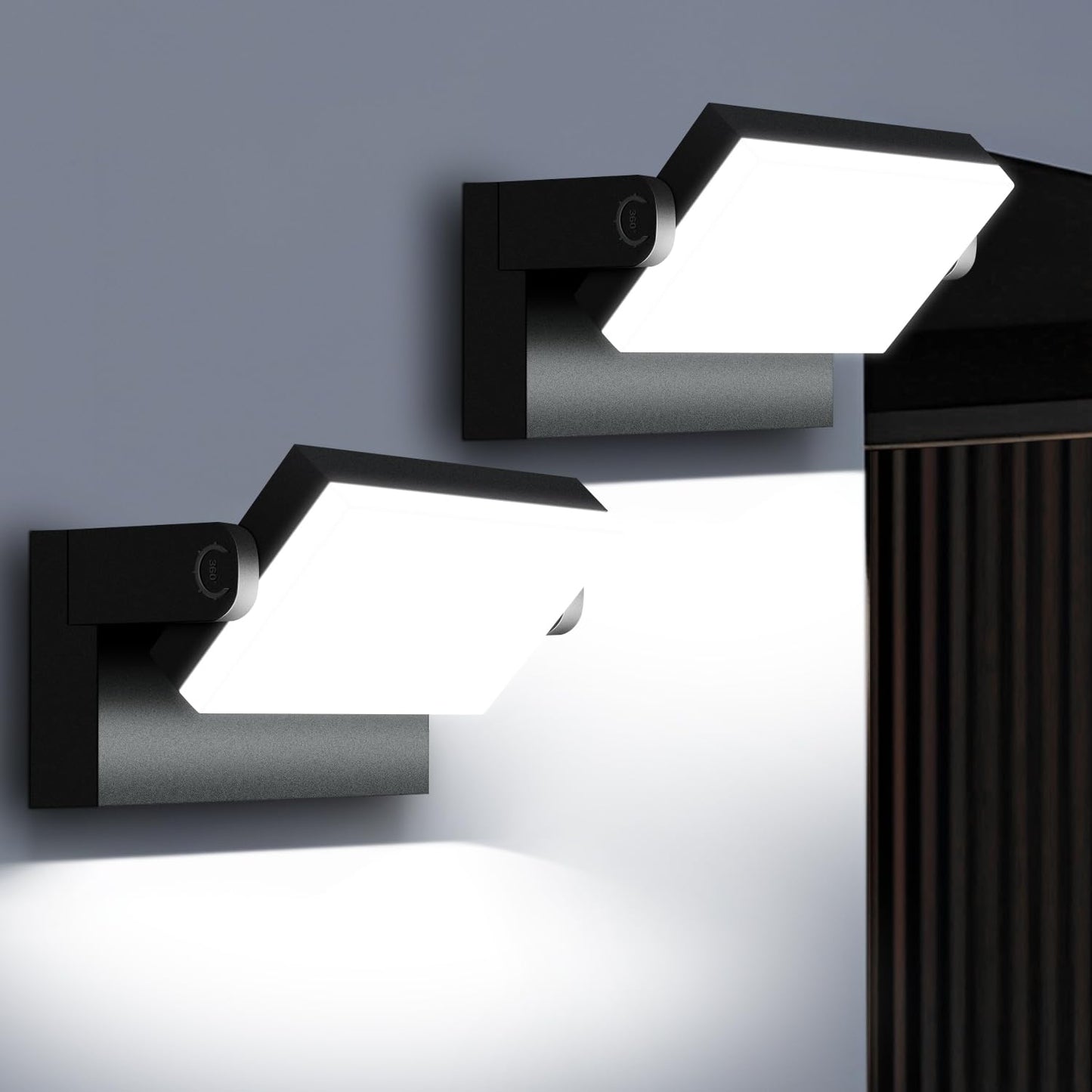 Tomourd 40W Outdoor Wall Light 360 Rotatable Led Wall Pack Light  5000K 4000Lm Super Bright Wall Mount Lights  Waterproof Self-Developed Security Exterior Flood Lighting For Yard House 2Pack