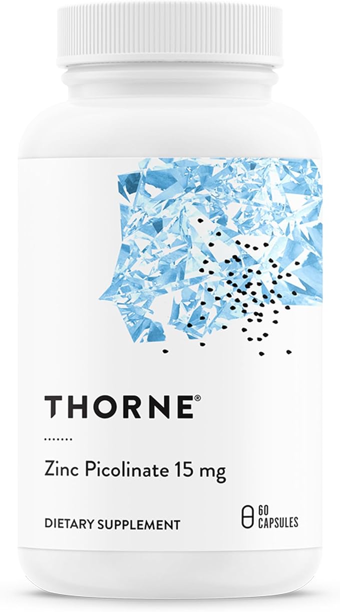 THORNE - Zinc Picolinate 15mg - Highly Absorbable Zinc Supplement - Supports Wellness, Immune System, Eye, Skin, and Repro...