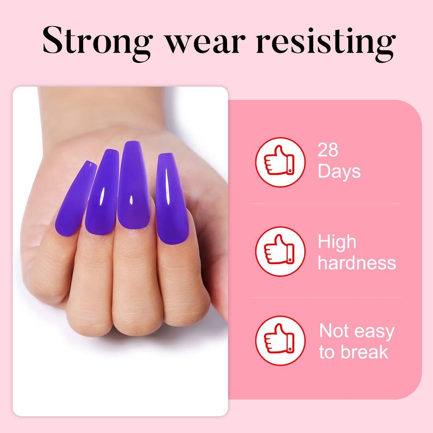 AIMEILI Poly Nail Extension Gel Blue Builder - Hema Free Enhancement for Nail Art Design - DIY Salon At Home Gift for Women - 04