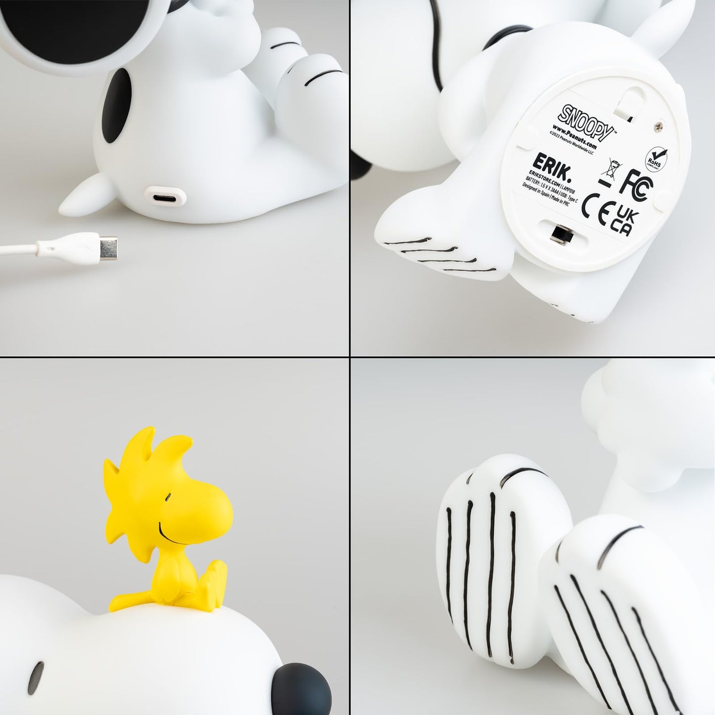 Grupo Erik Snoopy Lamp | Night Light  Kids Lamp  Desk Lamp  Mood Lights  Table Lamp | Snoopy Gifts  Snoopy Merchandise  Peanuts Snoopy  Gifts For Dog Lovers