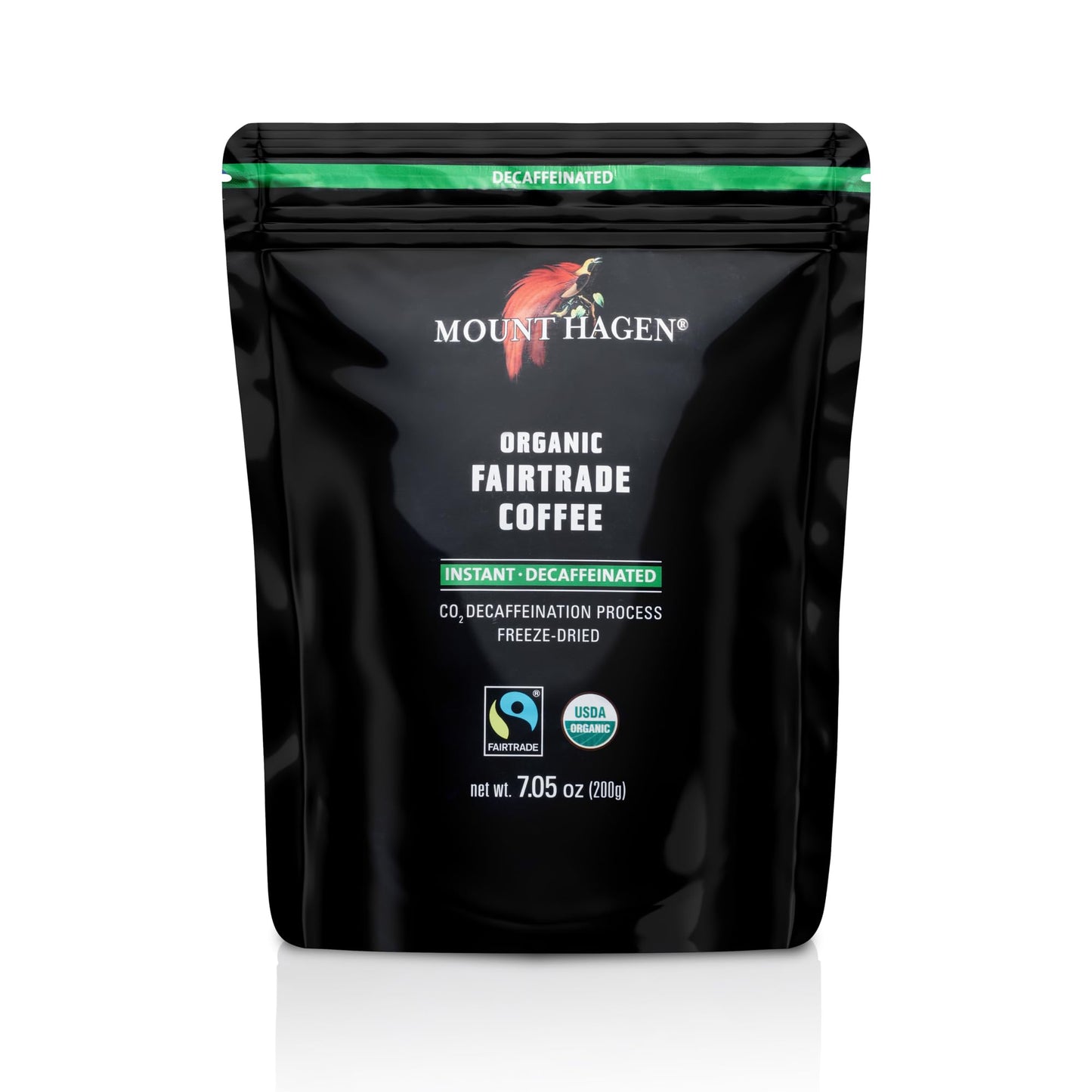 Mount Hagen 7.05oz Organic Freeze Dried Instant Decaf Coffee | Made From Organic Medium Roast Arabica Beans | Fair-Trade, Eco-fr