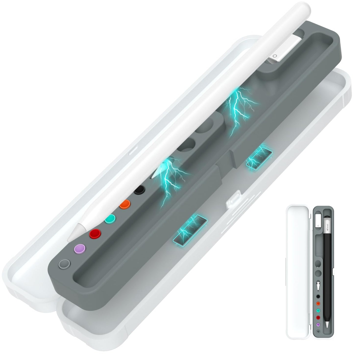 Azf Hard Pc&Silicone Magnetic Case For Apple Pencil Case(2Nd Generation/1St Gen/ (Usb-C) And Samsung Galaxy S-Pen Series Pencil