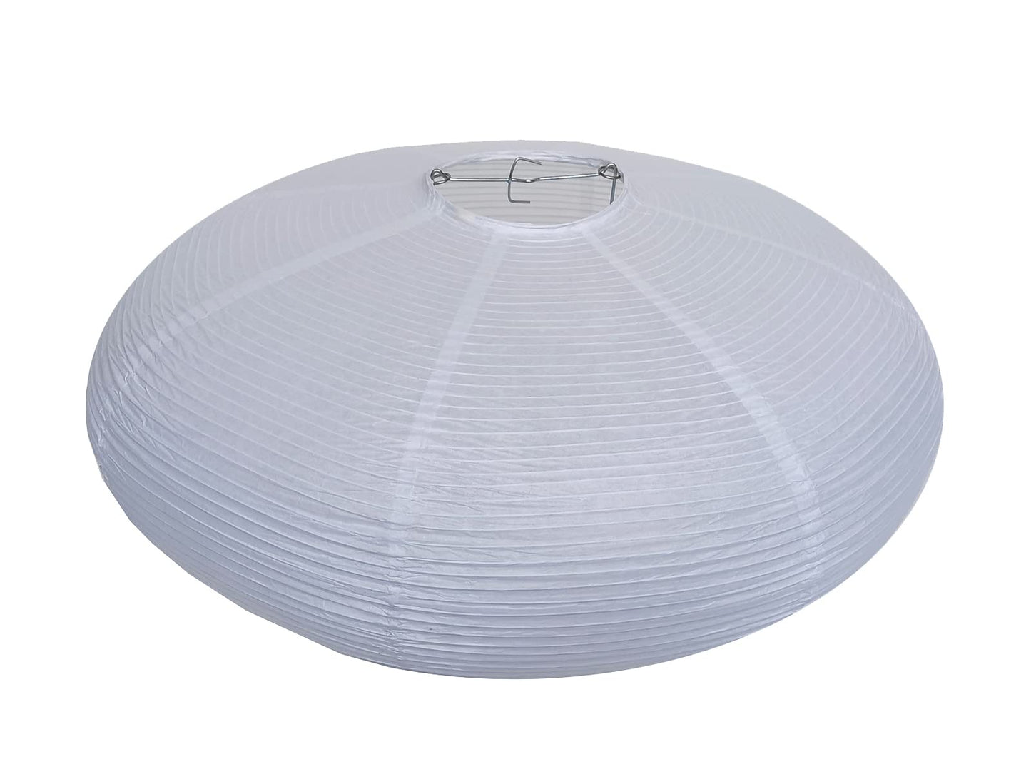 Topaaa White Oval Paper Lanterns - 19 Inch Hanging Lamp Shade, 2Pcs, Paper Material