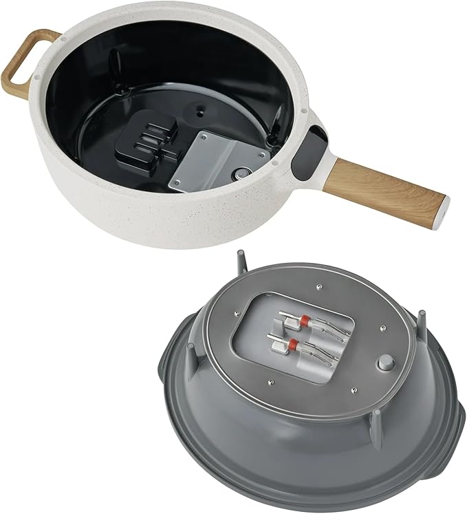 Pioneer Woman Electric Skillet with Detachable Handle – Nonstick 12-Inch Electric Frying Pan, Adjustable Temperature Control, Easy Cleanup, Stylish Floral Design, Compact Storage