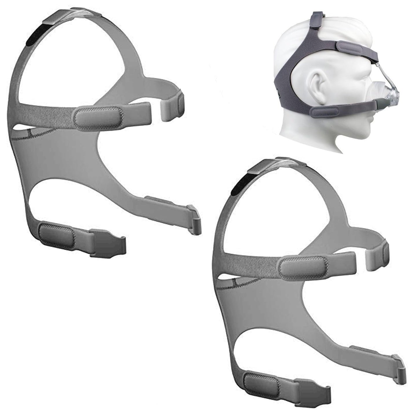 Replacement Straps for F&P Simplus Full Face Mask, F&P Eson 2 Nasal Mask Headgear,Eson CPAP Headgear 2-Pack (Without Mask)