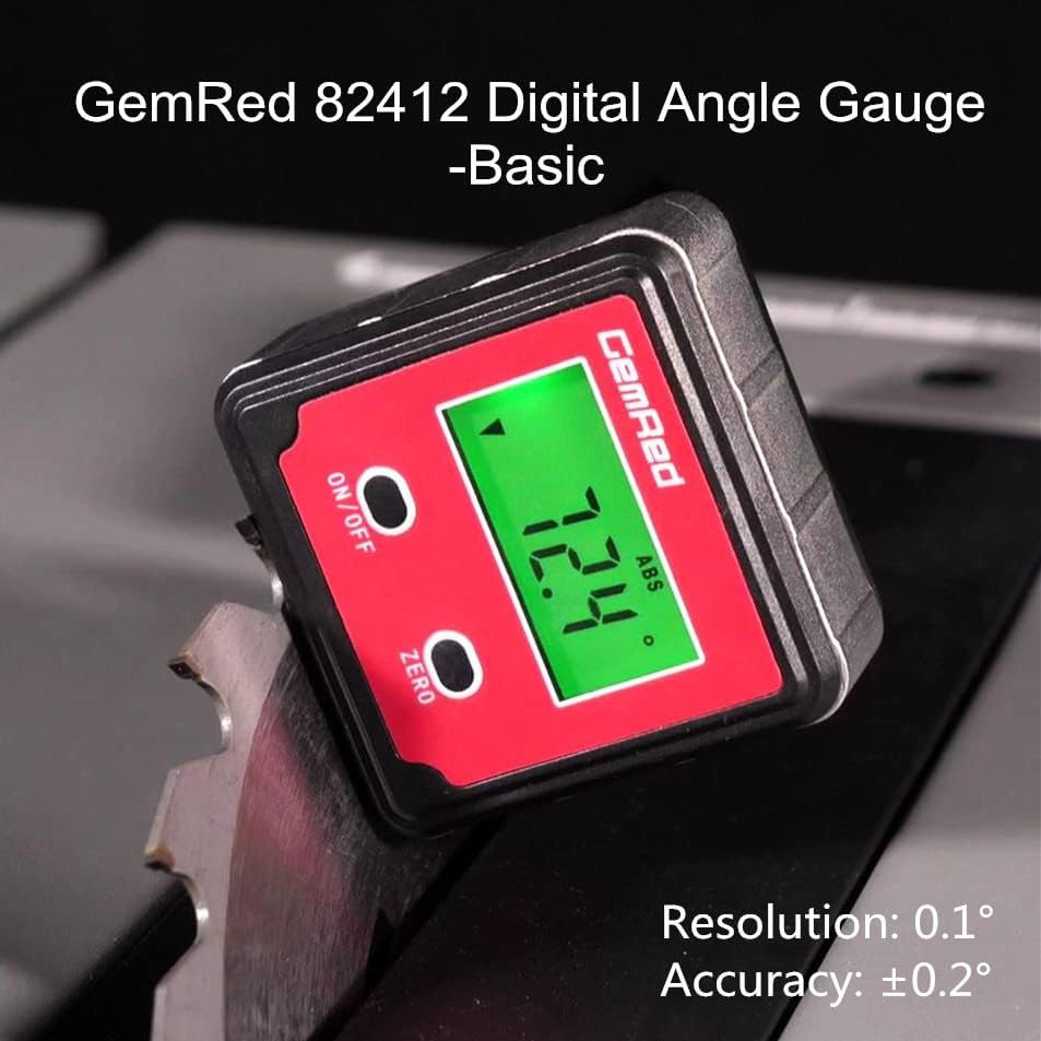 GemRed 82412 Digital Angle Gauge (Green Backlight)