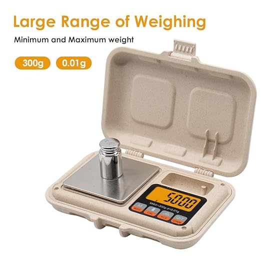 Gram Scale 300 gx 0.01 g Digital Pocket Scale,Electronic Smart Weigh Scale,Portable Small Jewelry Scale Grams and Ounces, Mini Scale with LCD Display,Tare