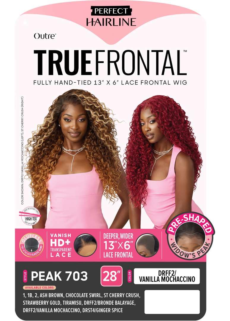 Outre Lace Front Wig - Perfect Hair Line 13X6 - True Frontal - Peak 703 (CHOCOLATE SWIRL)