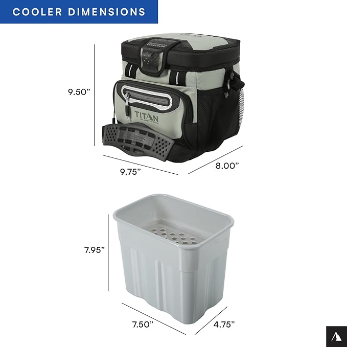 Arctic Zone Titan Deep Freeze Cooler - Zipperless Hardbody Cooler - Small & Large Capacity- Beach & Camping Cooler - Deep Freeze Insulation, HardBody Liner, and SmartShelf