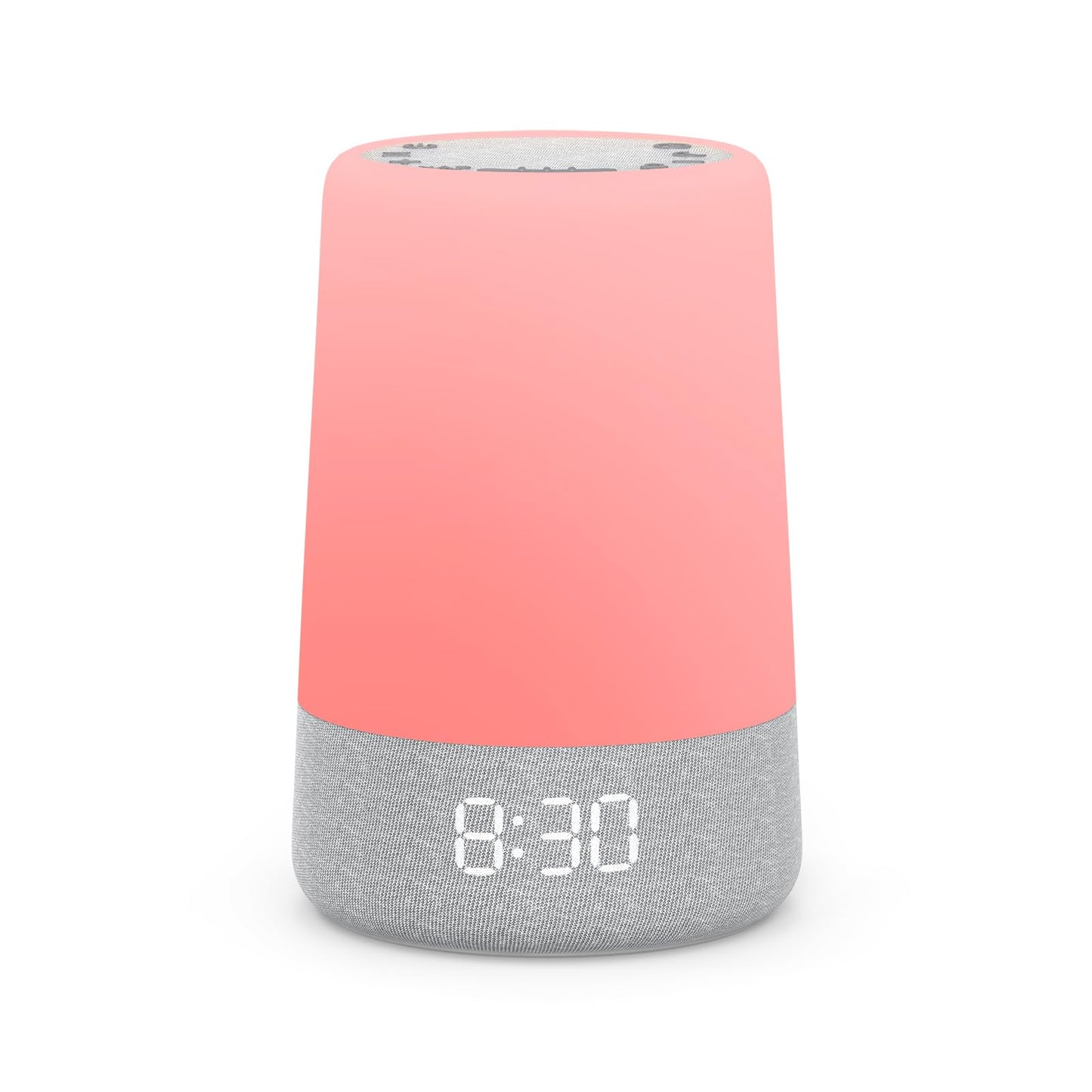 REACHER Sleep Trainer Alarm Clock for Kids, Night Light, White Noise Machine and OK to Wake Clock for Toddlers at Home or Travel, App-Free, Rechargeable