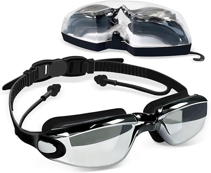 Airoads Shortsighted Swim Goggles Nearsighted Swimming Goggles Leakproof Anti Fog Swimming Goggles for Adult Men Women Youth