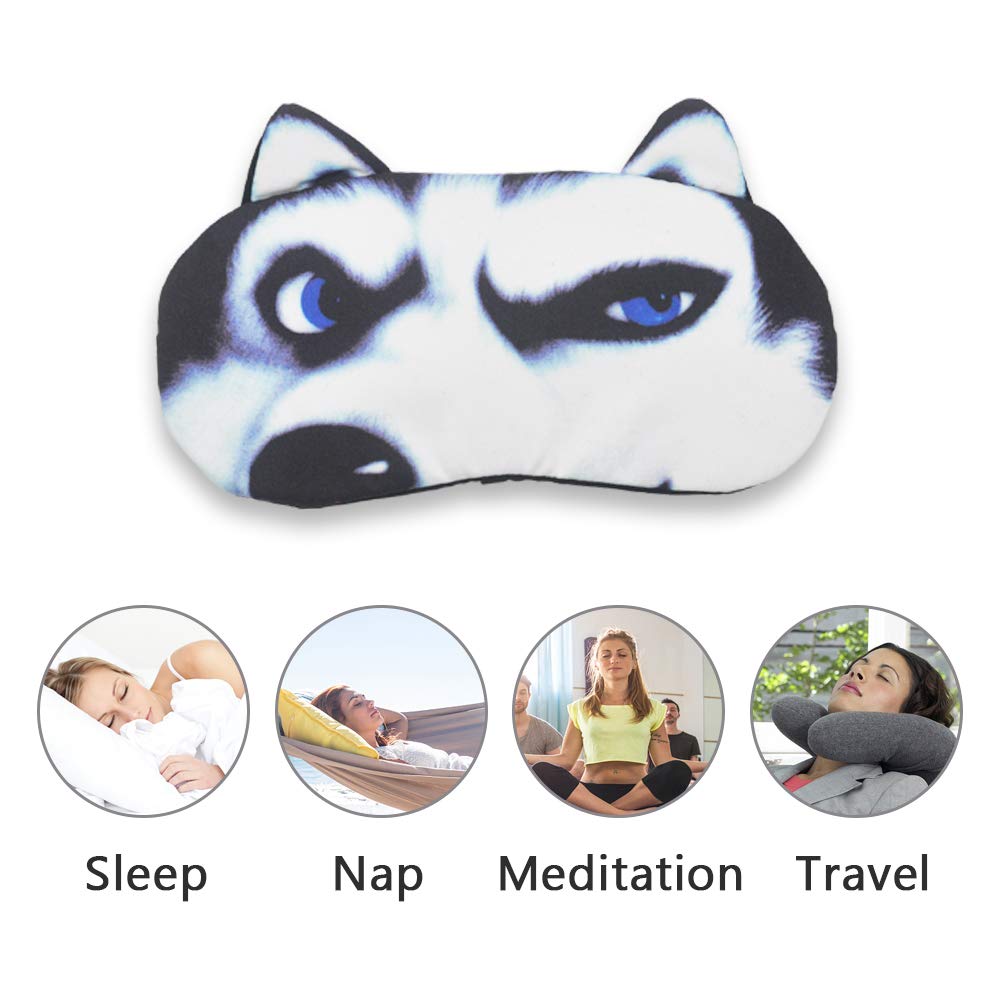 Tphon Sleep Mask for Adult Kids Boys Girls Funny Blindfolds Soft Cute Animal Sleeping Masks with Adjustable Strap for Travel Naps Shift Works Games