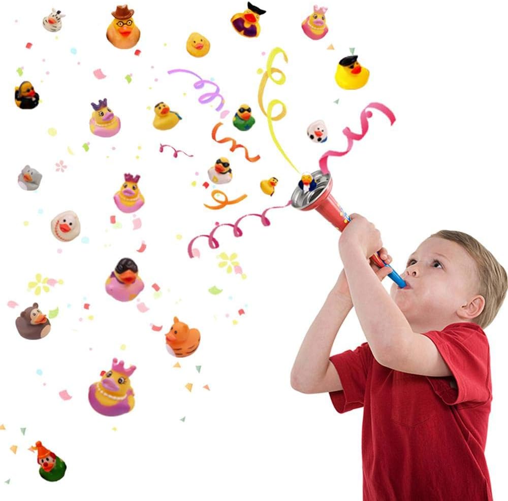 XY-WQ 200 Pack Rubber Duck for Jeeps Ducking - 2.3 Inch Bulk Floater Duck for Kids - Baby Bath Toy Assortment - Party Favors, Birthdays, Bath Time, and More (50 Varieties)