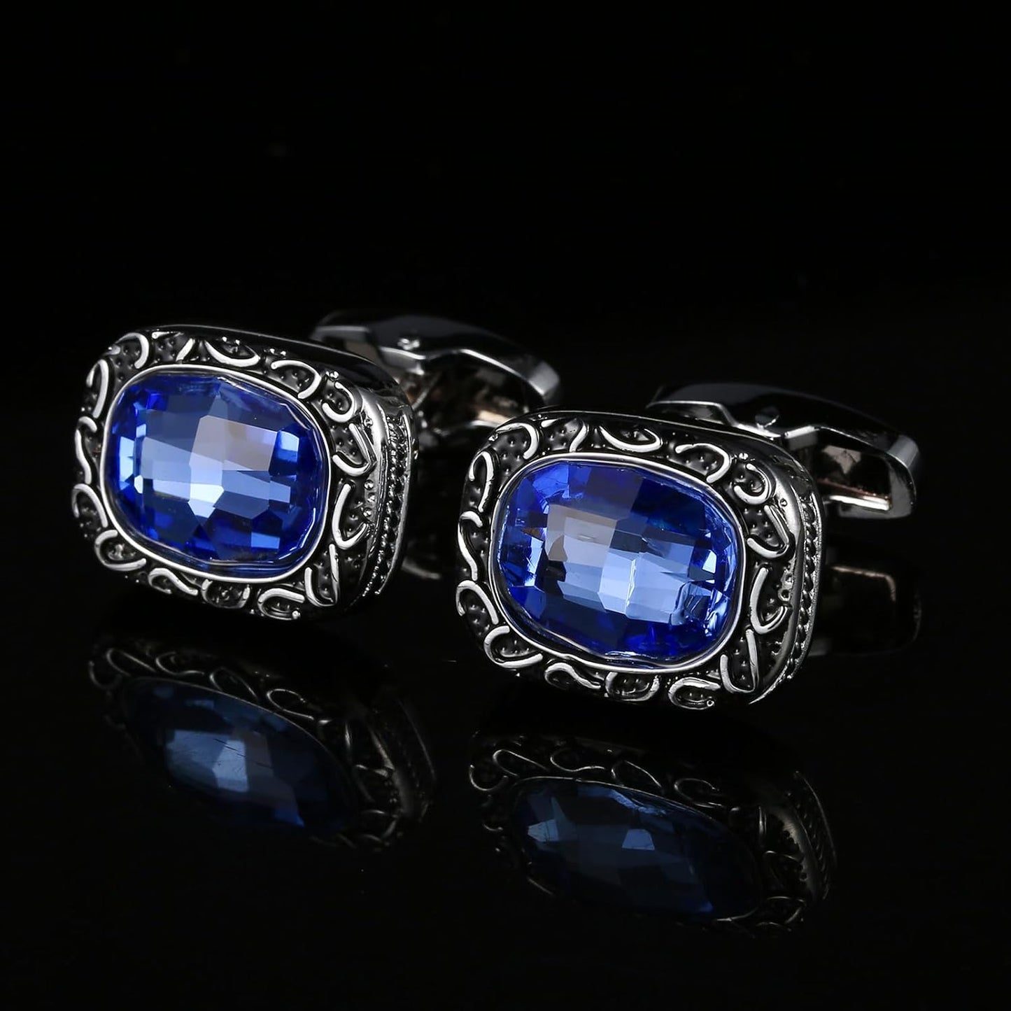 S&W Wedding Cufflinks for Men Cuffs with Gift Box Business for Tuxedo Shirts