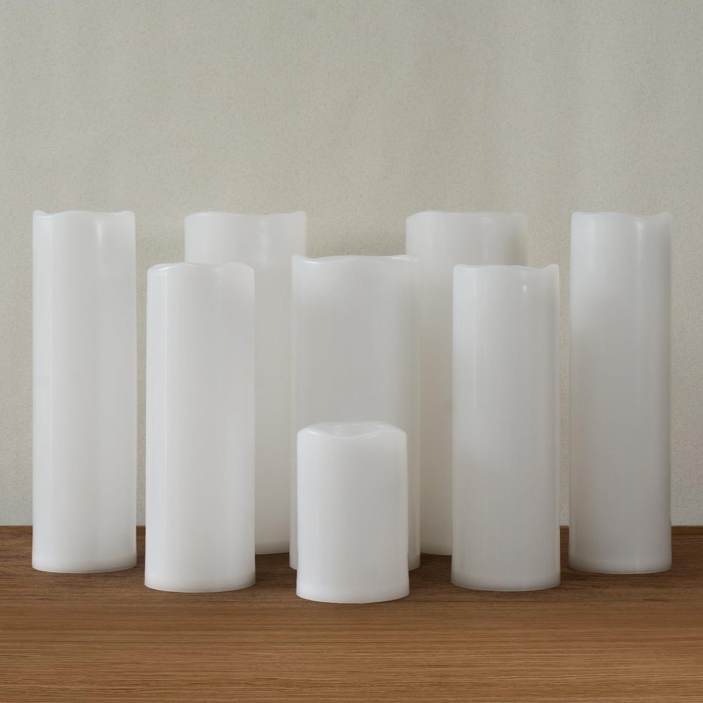 Yongmao 4" x 12" White Large Waterproof Outdoor Flameless Candles Battery Operated LED Flickering Pillar Candles with Remote and Timer for Indoor Outdoor Lanterns, Long Lasting, Set of 2
