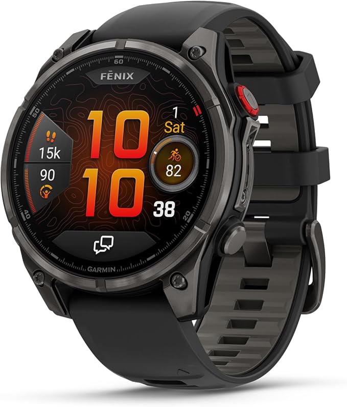 Garmin fēnix® 8 Pro, 47mm, AMOLED Display, Premium Connected Multisport GPS Smartwatch, inReach® Technology, Sapphire, Car...