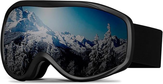VEWOE Ski Goggles OTG for Men Women, Anti-Fog Snowboard Goggles UV400 Protection Snow Goggles for Adult Youth