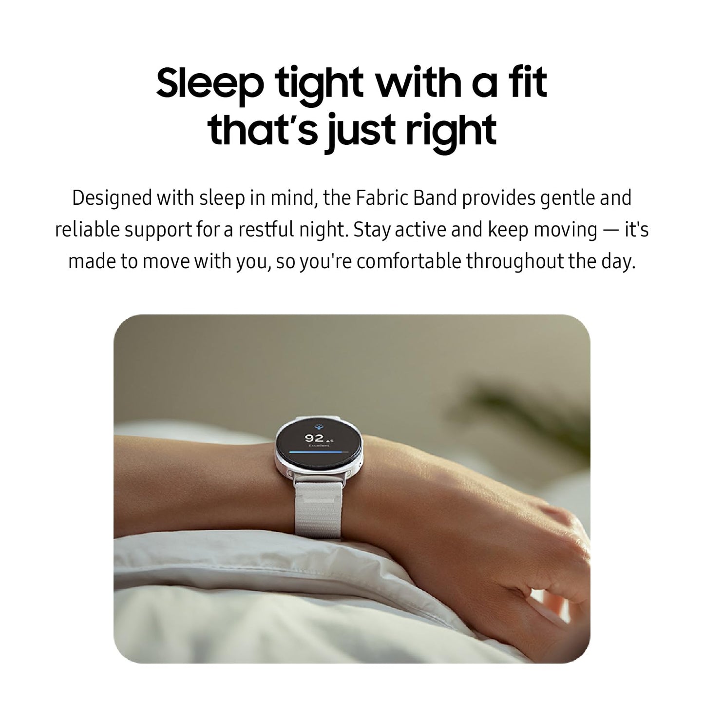 Galaxy Watch 8 Series Fabric Band, Nylon, Dynamic Lug System, Comfort Fit, Contoured Fit, Lightweight, Compatible With Galaxy Wa