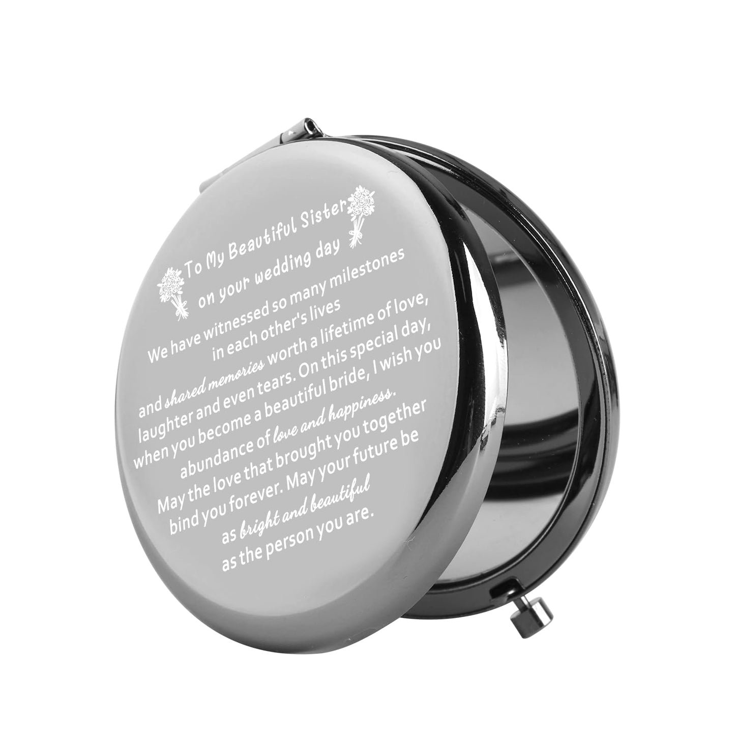 WSNANG Sister's Wedding Makeup Mirror - Bridal Shower Gift, Black