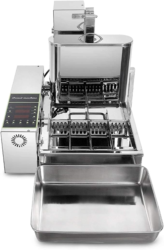 Commerical 4 Rows Mini Donut machine, Donut maker machine,Stainless Steel Donut Making Machine, Auto Donut Maker, Mini Donut Machine,Large Capacity 1750pcs /h
