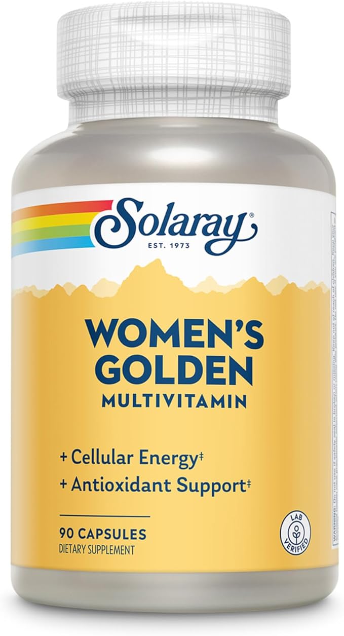 SOLARAY Women's Golden Multi-Vita-min Capsules, 90 Count