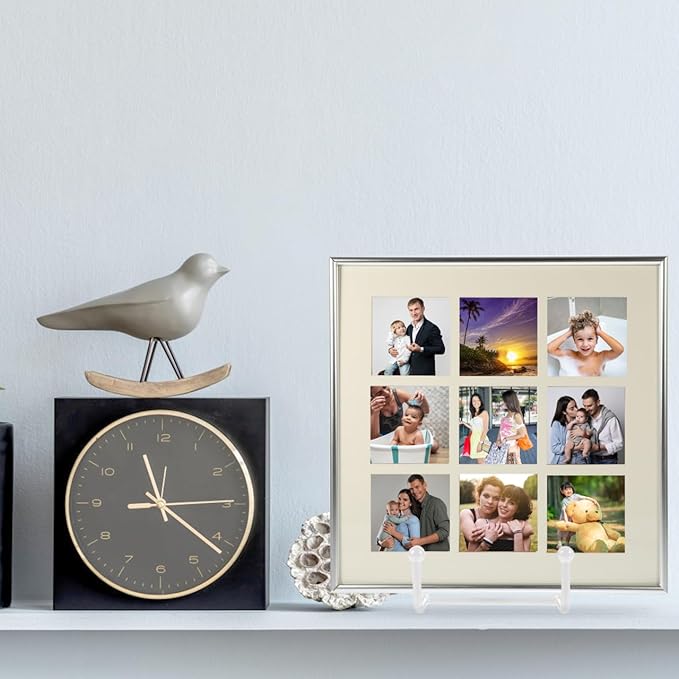 PRETYZOOM 4'' Metal Plate Holder Small Easel Stand, Tabletop Display Stand Picture Frame Holder for Decorative Plates, Posters, Paper Artworks, Holiday Keepsakes