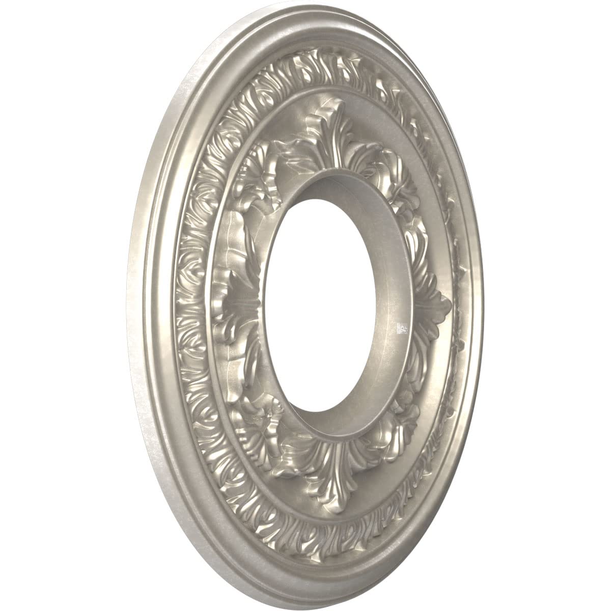 Ekena Millwork Cmp10Babal Baltimore Thermoformed Pvc Ceiling Medallion (Fits Canopies Up To 4 1/4), 10Od X 3 1/2Id X 3/4P, Brigh