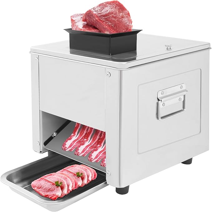 850W Electric Meat Cutter Machine 3.5mm Electric Meat Slicer Shredded Cutting Machine, 330lb/h Stainless Steel Food Cutting Slicer for Family and Commercial Use (Meat thickness: 3.5mm)