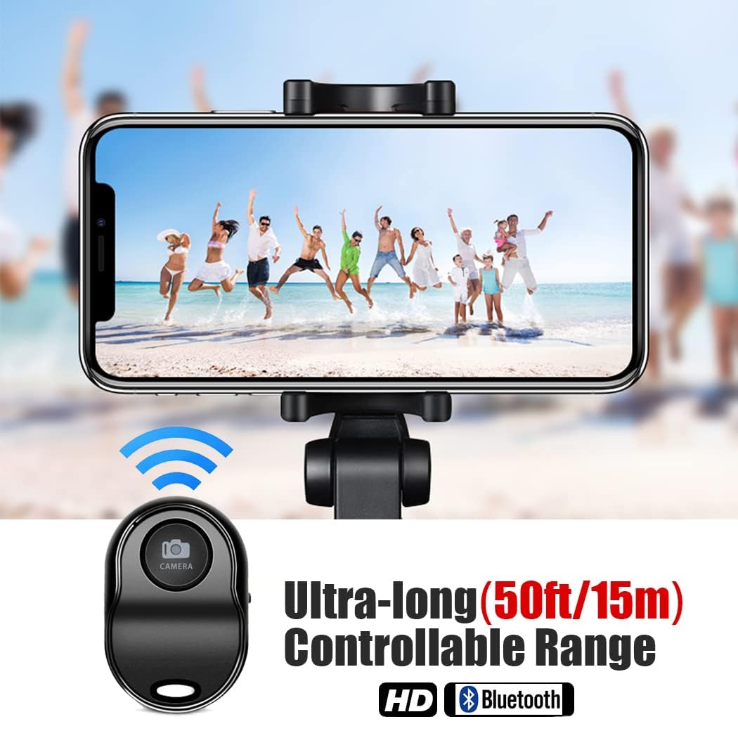 [Upgraded] Bluetooth 5.0 Remote Shutter For Iphone & Android Camera Wireless Remote Control Selfie Button For Ipad Ipod Tablet,
