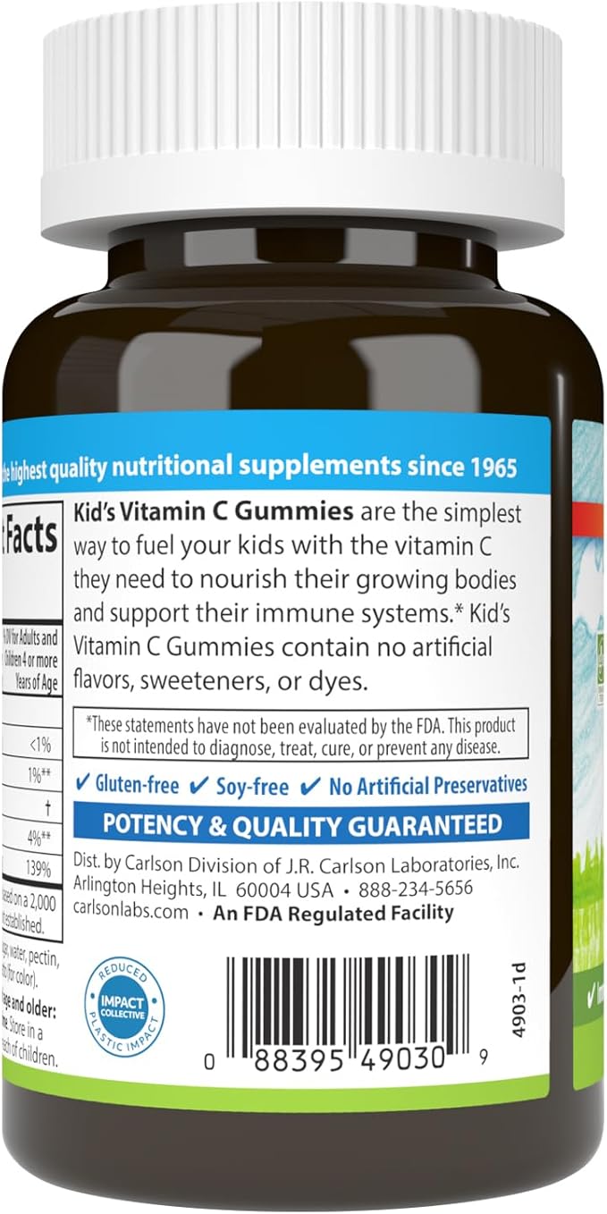 CARLSON LABS Kids Vitamin C Gummies, 60 CT