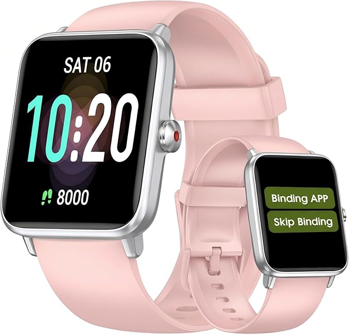 DAVIKO Pedometer Watch Senior Friendly No App/Phone Required,Waterproof Fitness Tracker Watch with Heart Rate Sleep Monito...