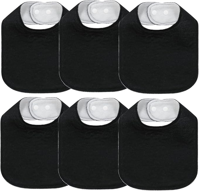 8 Pack Baby Bibs Unisex Adjustable with Snaps Ultra Soft Absorbent Drooling Teething for Boys and Girls