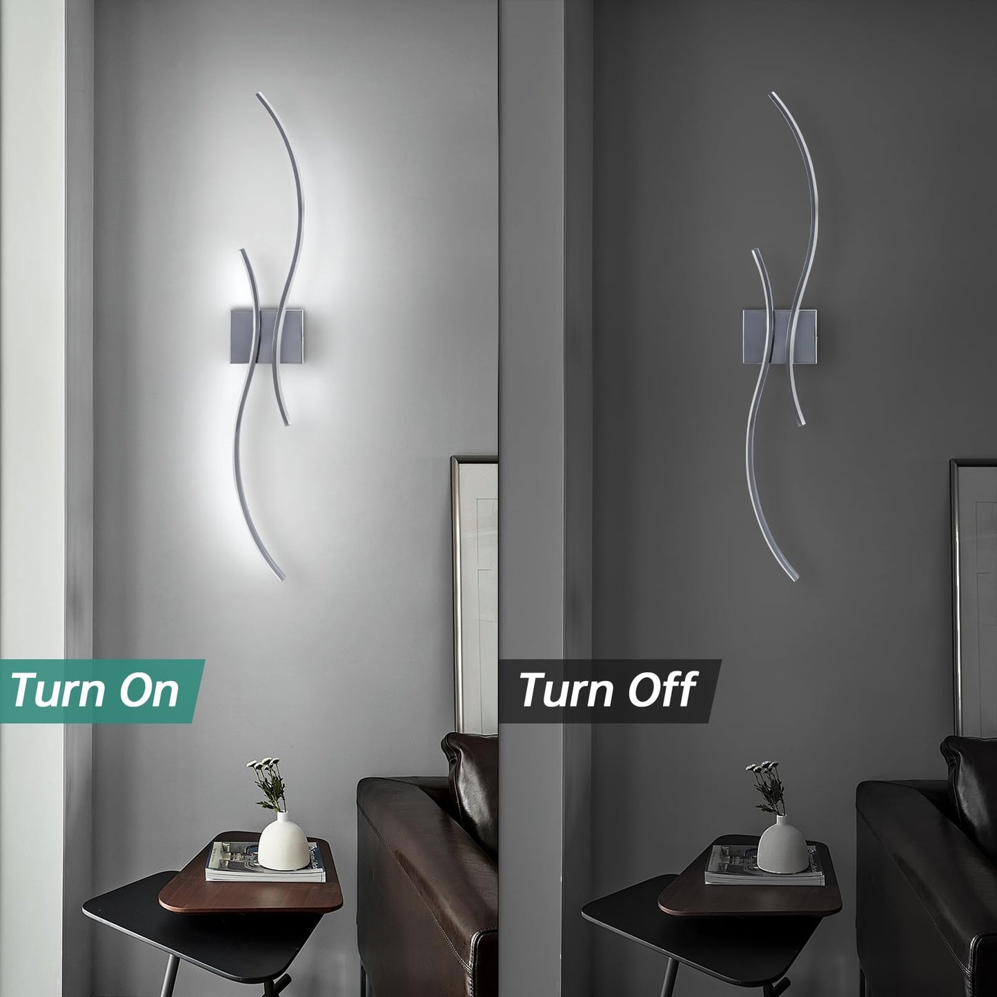 Caneoe Modern Led Wall Sconce  39Inch Led Bathroom Vanity Light  6000K Modern Wall Light Fixtures Indoor Wall Lamps For Living Room Hallway Sconces Lighting