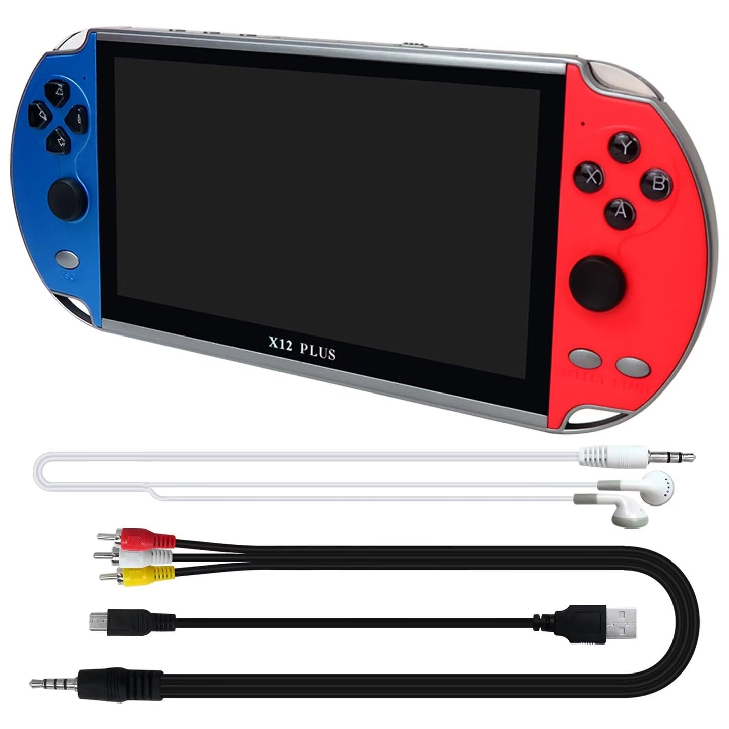Built-in 10000+ X12 Plus Games Retro Portable Handheld Video Game Console 7 Inch 16GB Color LCD Kids Color Game Player