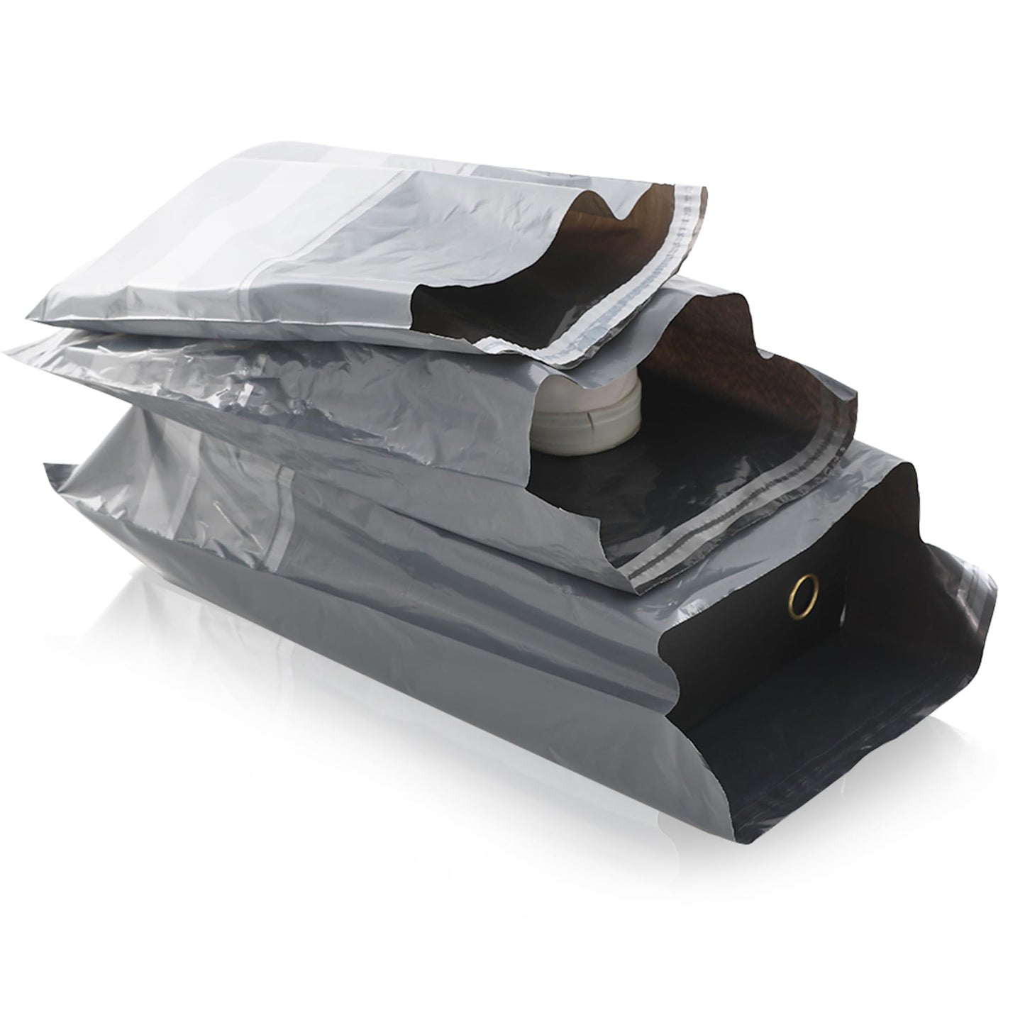 Poly Mailers Shipping Bags (30 Pack) — Self-Seal Plastic Mailing Envelopes, 3 Sizes incl. 8x12, poly mailers 10x13 & 14x19 — Tear & Water-Resistant Plastic Shipping Bags for Clothing Not Padded, Grey