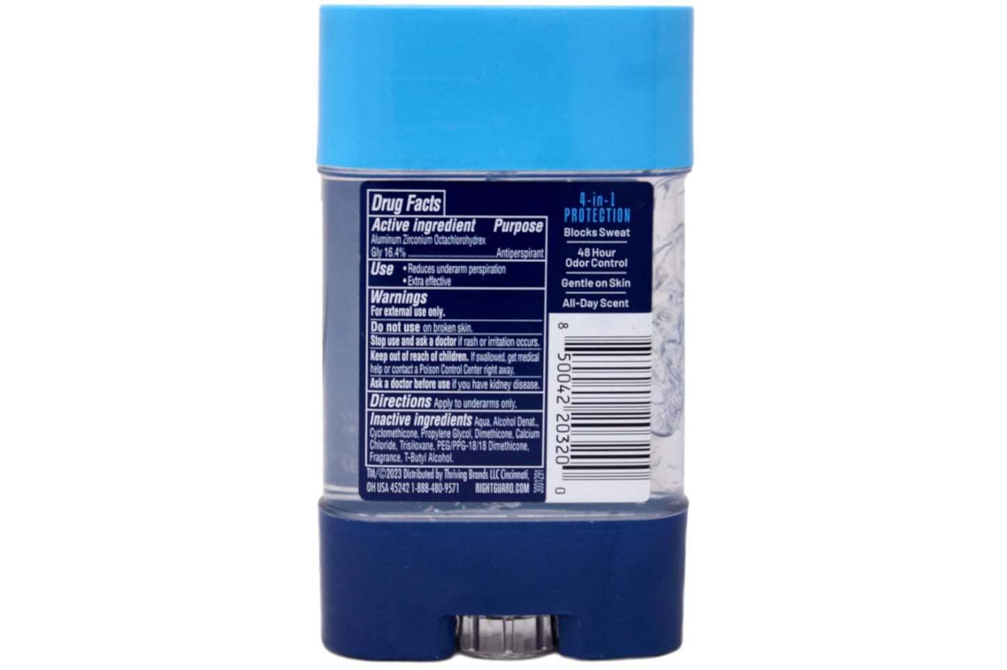 Right Guard Sport 3D Odor Defense, Anti-Perspirant Deodorant Clear Gel, Fresh 3 oz (Pack of 11)