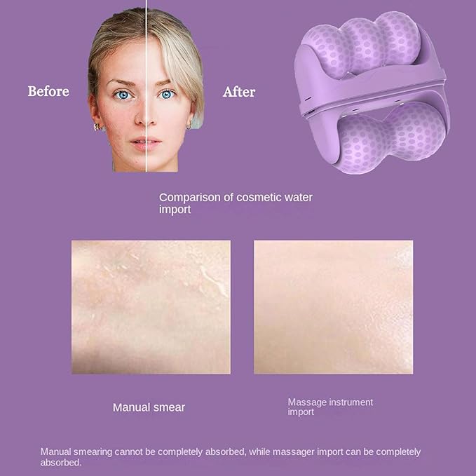 Ice Roller for Face Women - 2 in 1 Facial Ice Roller for Face & Eye Puffiness Relief, Facial Skin Care Tools for Face Massage, Body Minor Cold Compress - Ice Globes for Face